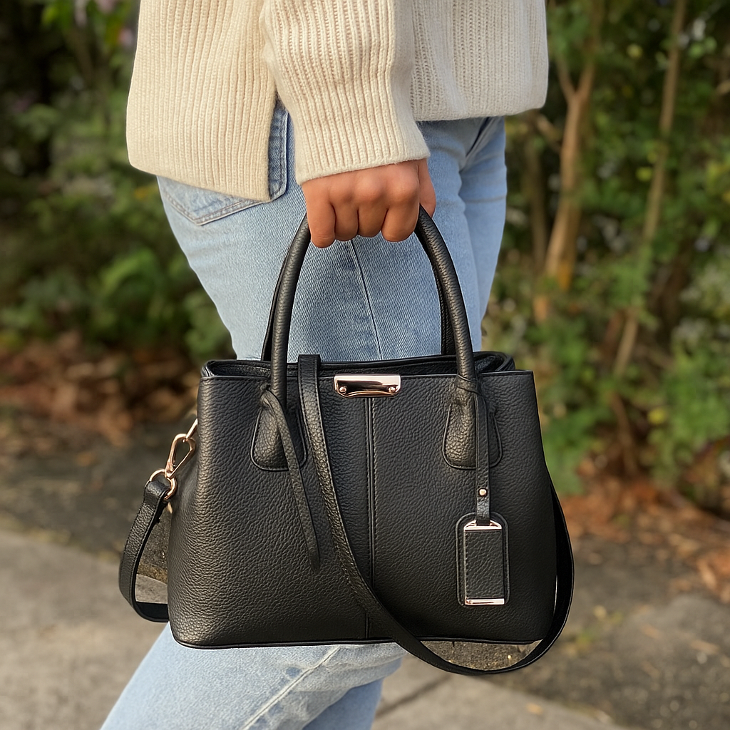 Selene - Elegantna Strukturalna Torba sa Odvojivim Kaišem za Rameno