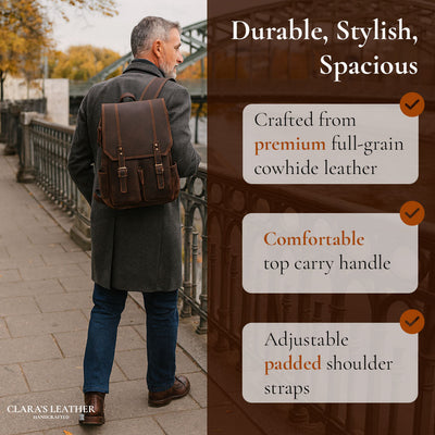 Robert - Retro Kožni Putni Ranac