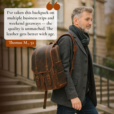 Robert - Retro Kožni Putni Ranac