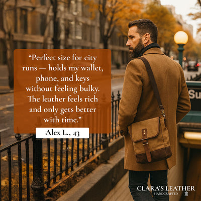 William - Mala Platnena Kožna Torba