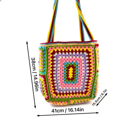 Ruby-ina Retro Cvjetna Torba | Torba za kukičanje