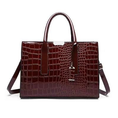 Elara - Luksuzna Torba sa Krokodilskim Uzorkom i Remenom za Rame