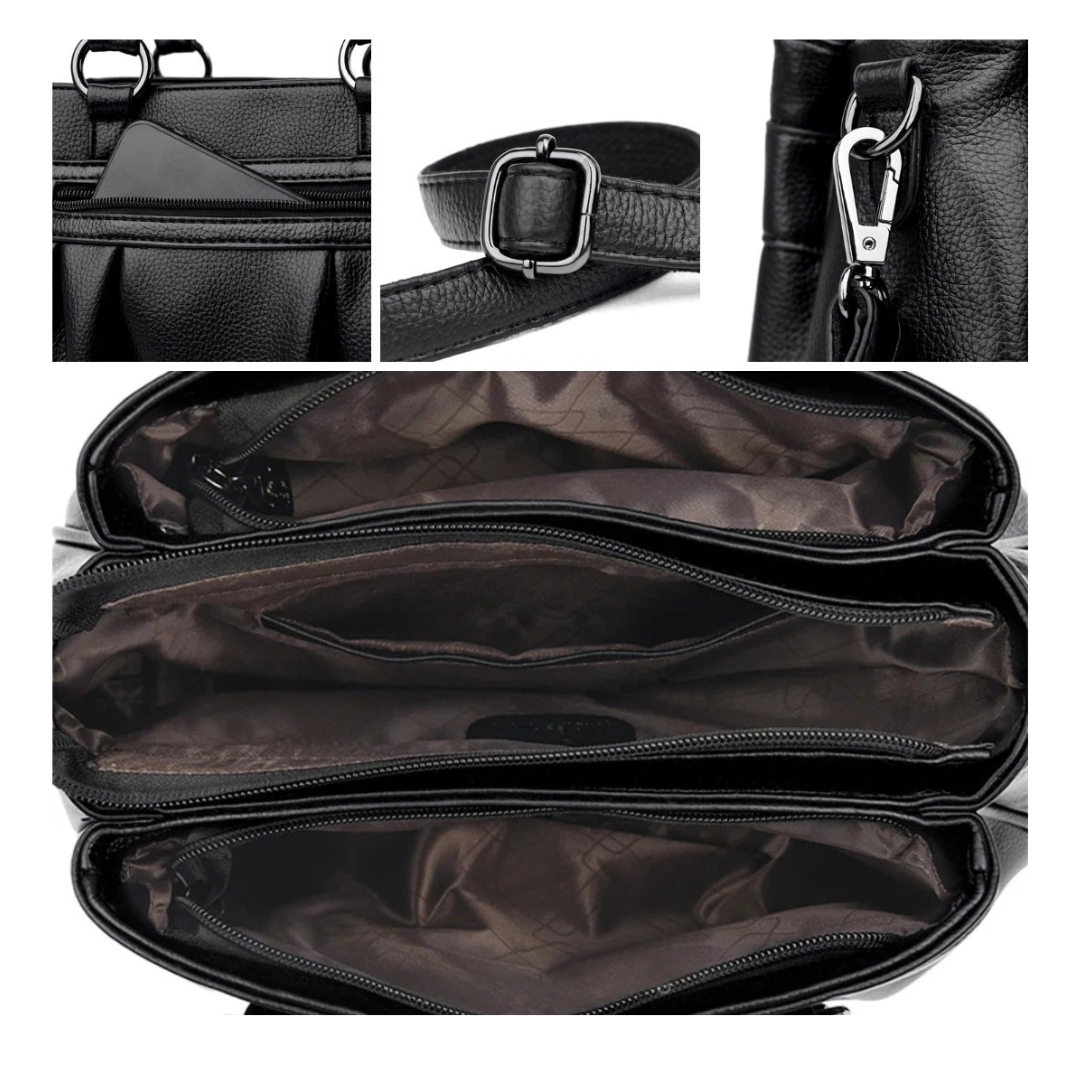 Clara - Elegantna Torba sa Plisiranjem i Kaišem za Rame