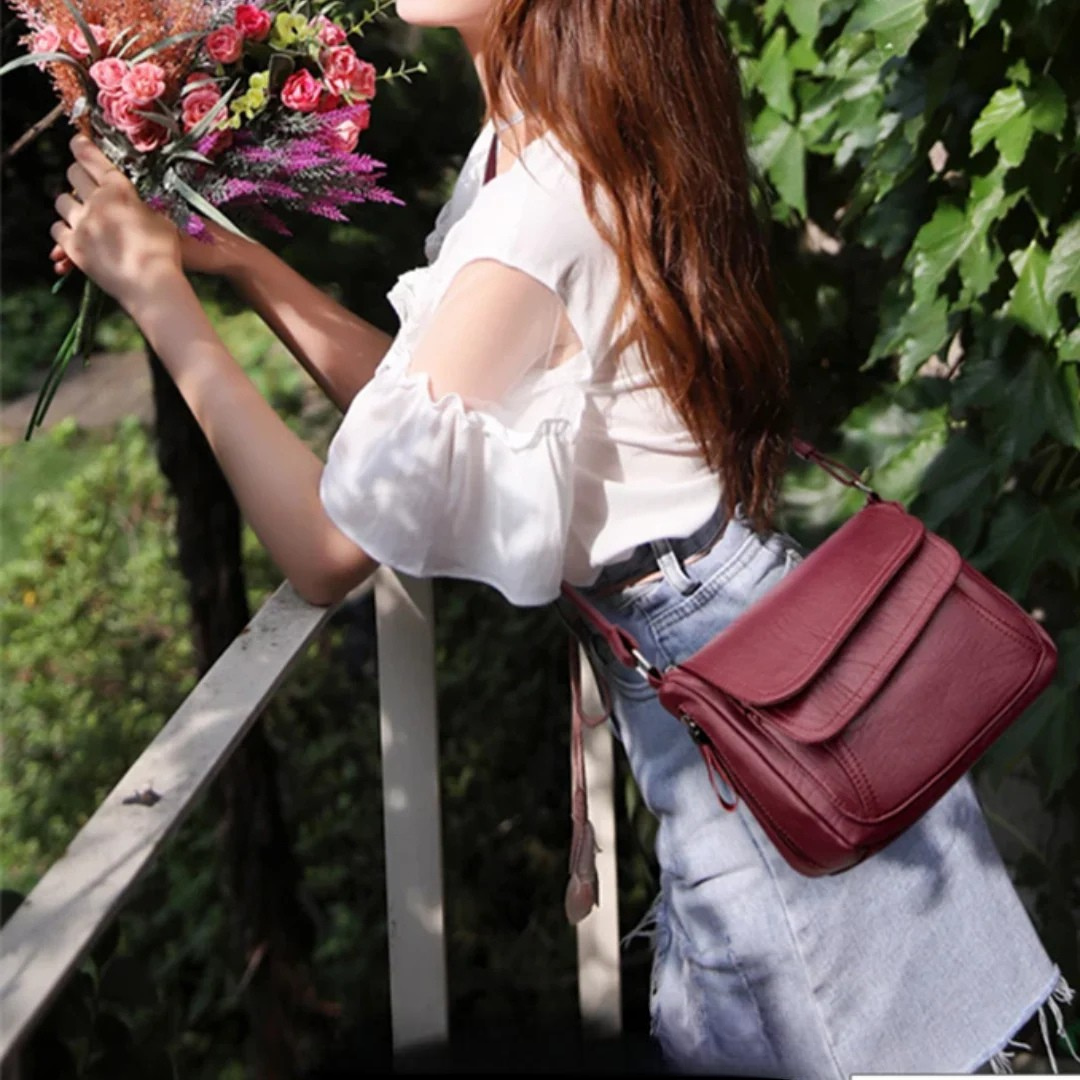 Marina - Vintage Torba Preko Ramena sa Višenamenskim Preklopom