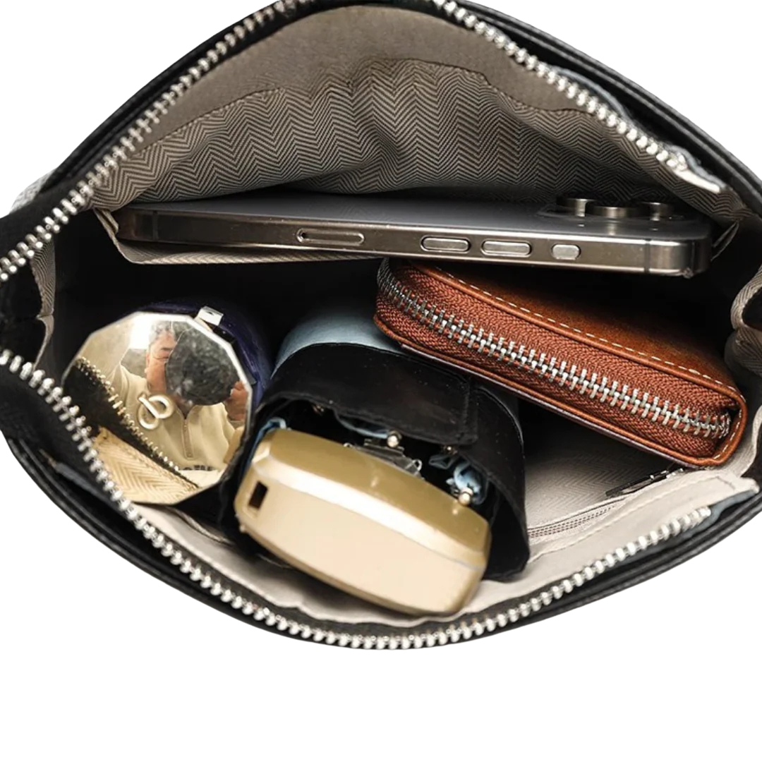 Ivy - Trendy Torba za Preko Ramena sa Geometrijskom Trakom