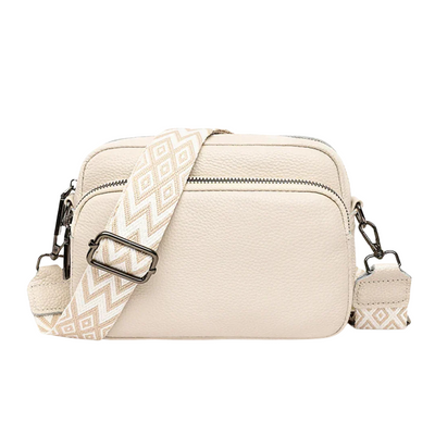 Mila - Moderna Torba za Preko Tela sa Paternom Trakom