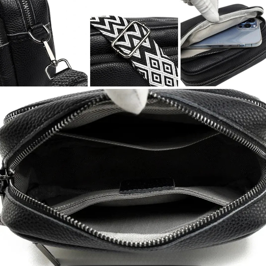 Mila - Moderna Torba za Preko Tela sa Paternom Trakom