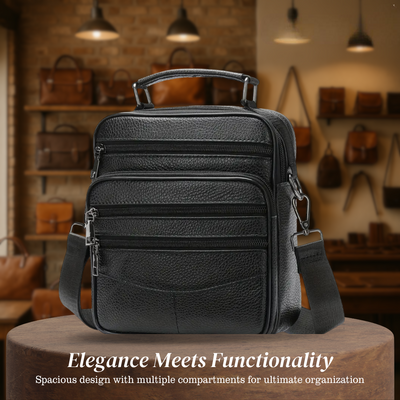 Jacob - Kožna Retro Torba preko Tela za Muškarce