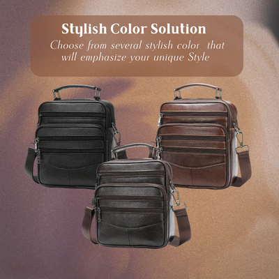 Jacob - Kožna Retro Torba preko Tela za Muškarce