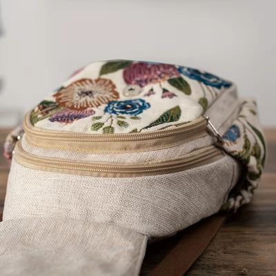 Ivin prirodni muzej | Boho laneni cvetni ranac