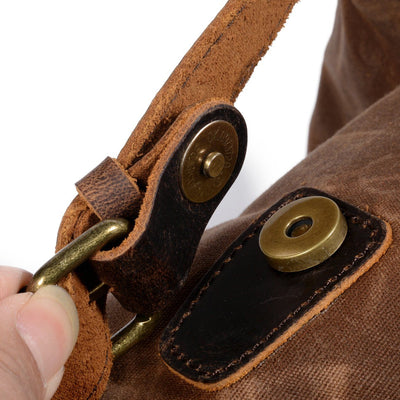 James - Vintage Platneni Ruksak od Kože