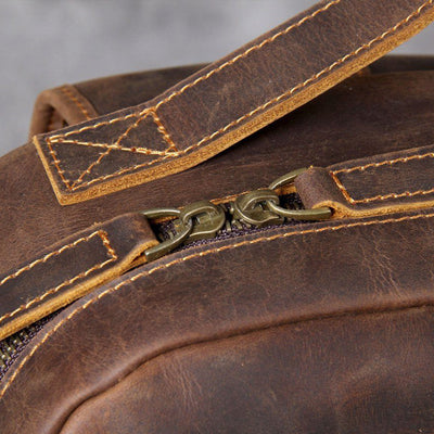 Jason - Premium smeđi kožni ranac