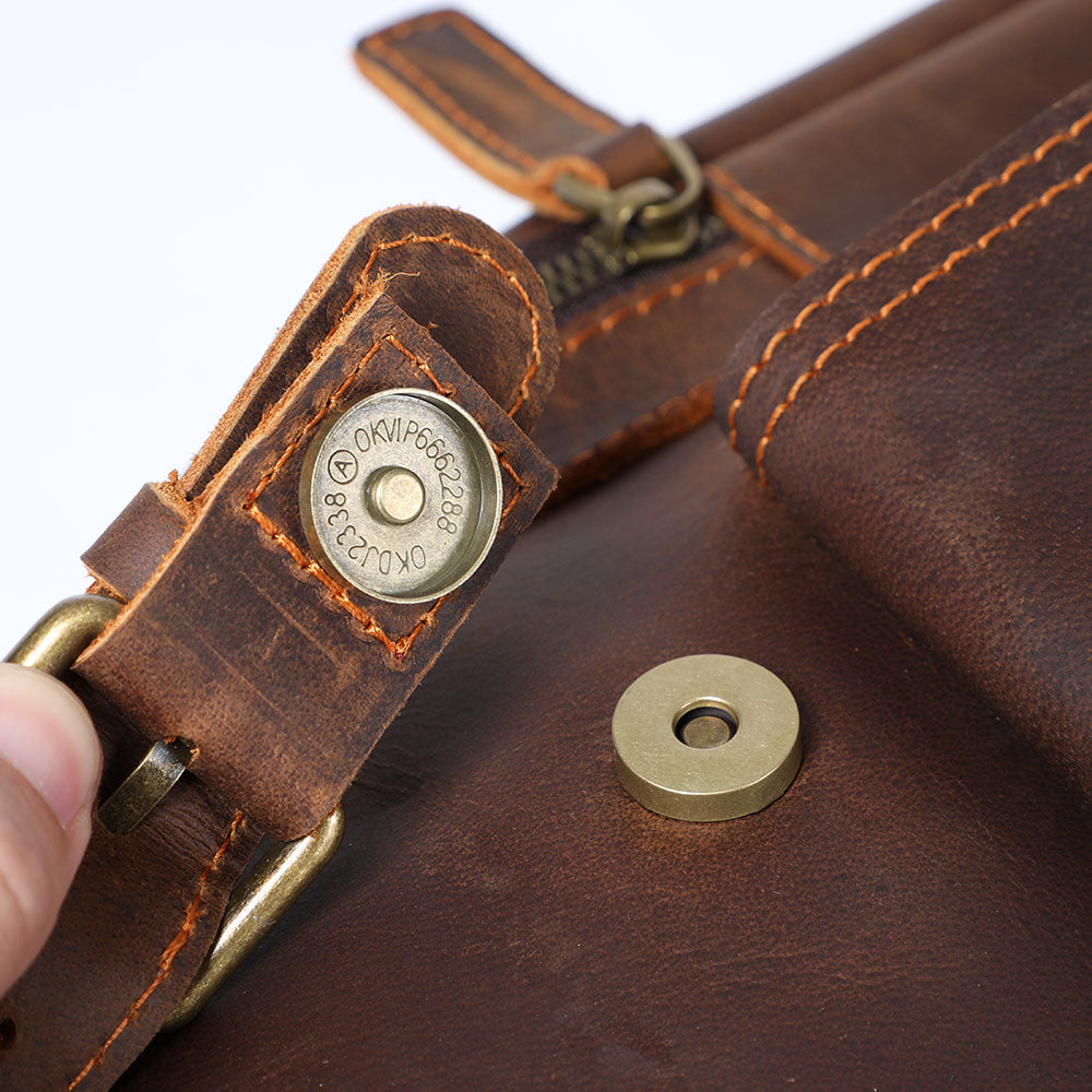 Charles - Muški kožni ranac za laptop