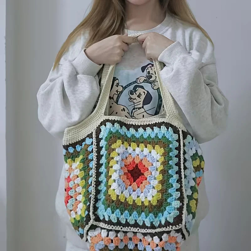 Ruby-ina Retro Cvjetna Torba | Torba za kukičanje