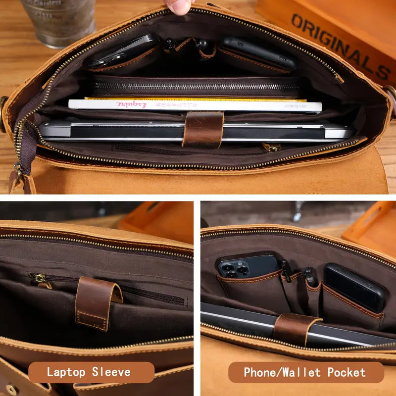 Mark - Retro Stil Aktovka Messenger Torba