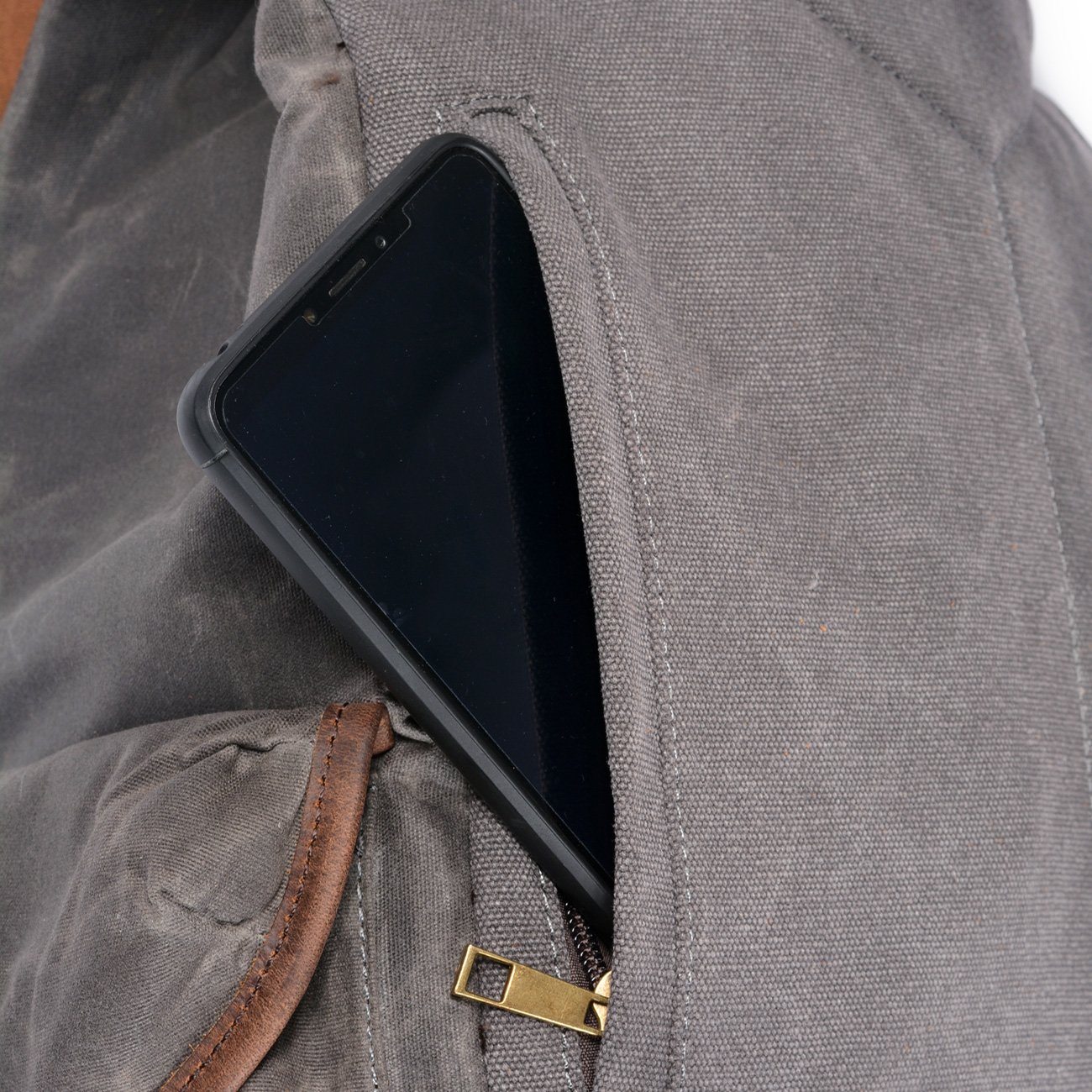 James - Vintage Platneni Ruksak od Kože