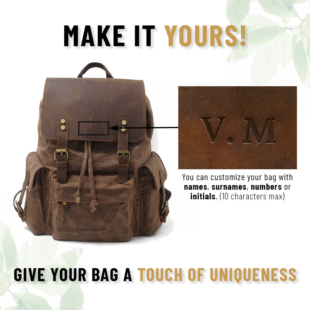 Jacob - Vintage voskasti platneni ranac