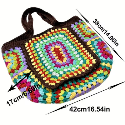 Ruby-ina Retro Cvjetna Torba | Torba za kukičanje