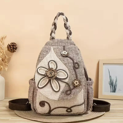 Ivin prirodni muzej | Boho laneni cvetni ranac