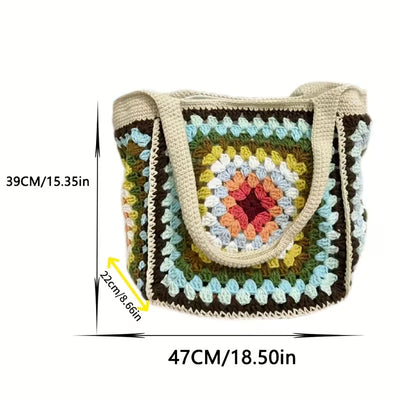 Ruby-ina Retro Cvjetna Torba | Torba za kukičanje
