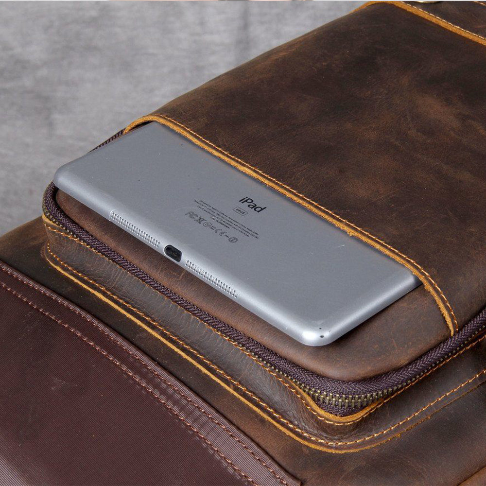 Jason - Premium smeđi kožni ranac