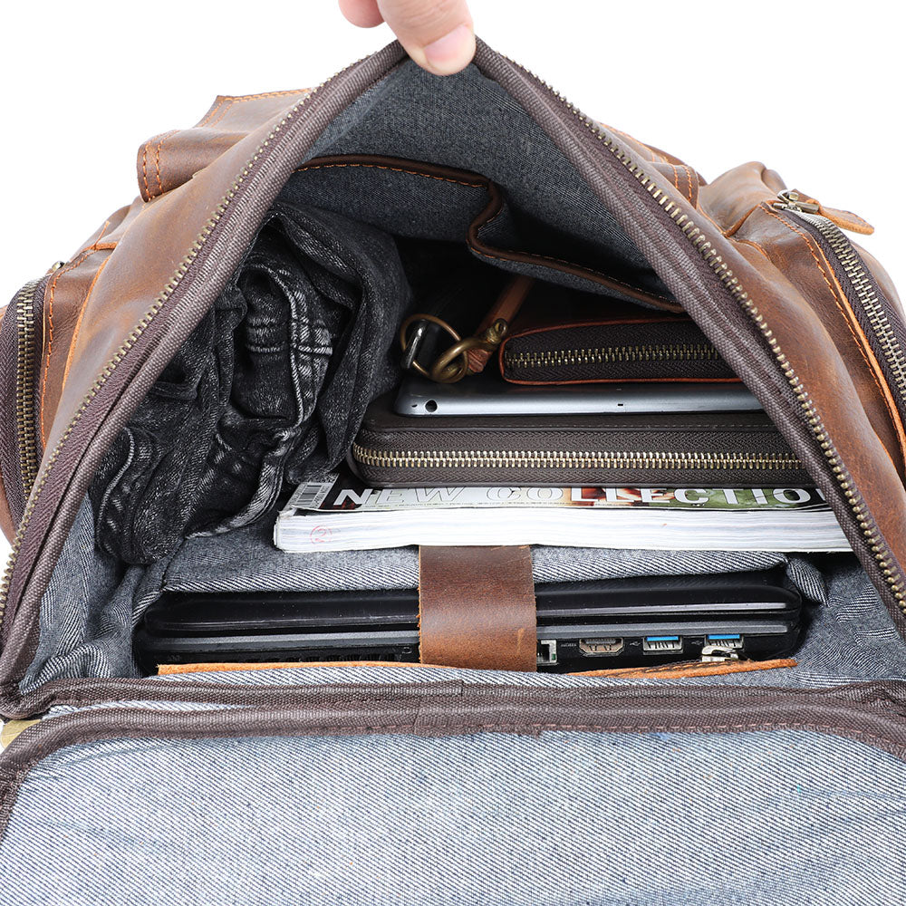 Charles - Muški kožni ranac za laptop