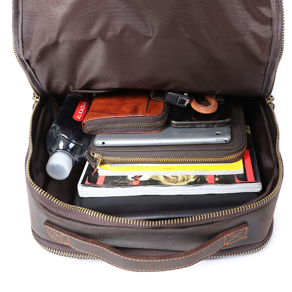 Andrew - Muški kožni ranac za laptop