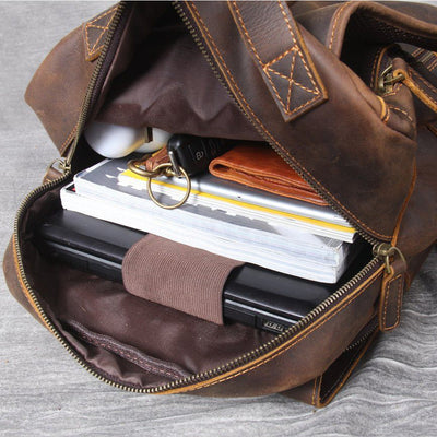 Jason - Premium smeđi kožni ranac